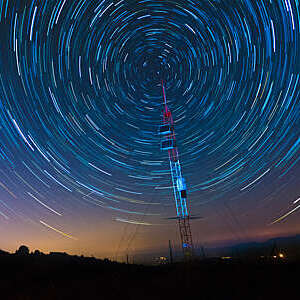 Satellite Communications Under A Starry Sky